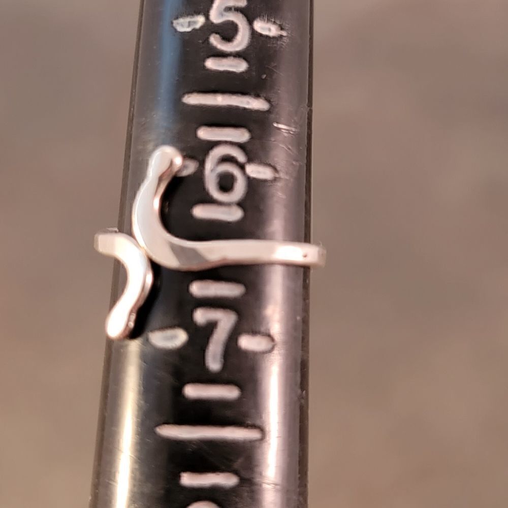 Sterling Simple Handcrafted Connect Ring Band - Picture 3 of 4